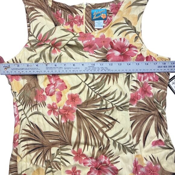 VINTAGE Deadstock 90’s Hawaiian Dress Size 10 Bahama Beach Shift Tank Style - Picture 5 of 8